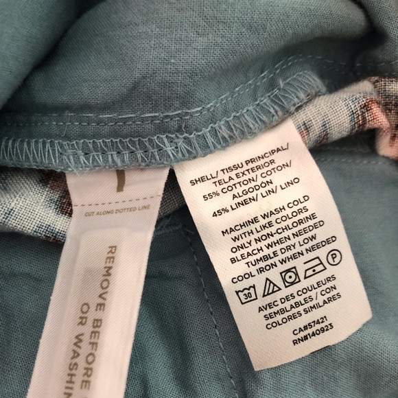 ☀️ 🆕 BOGO LOFT Paperbag Shorts in Sunwashed Floral Linen Blend. Size S. NWOT. - Picture 8 of 13